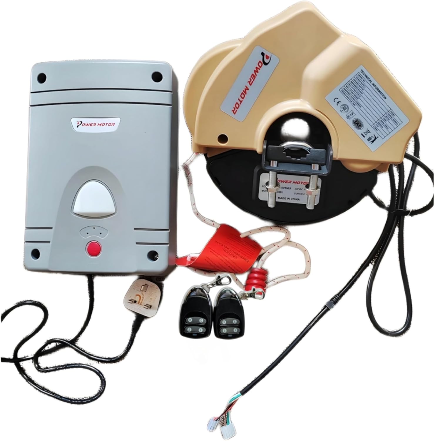 Power Motor Garage Door Motor Full Set With 2 Remote Control, garage door mcahine, garage door opener | مجموعة كاملة من باب المرآب مع 2 جهاز تحكم عن بعد